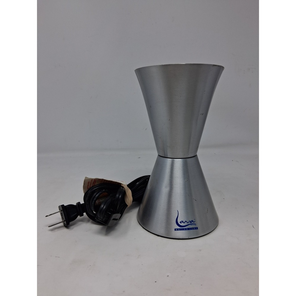 Vintage 2001 Lava Brand Motion Lamp Base Silver Metal Replacement E127444 40W. Z